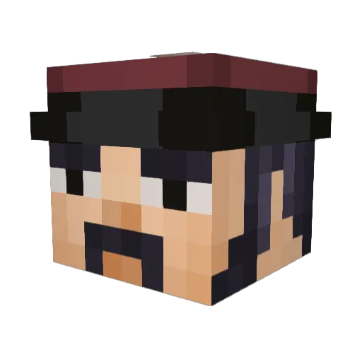 ChineseBoxing Minecraft avatar head, 3D render