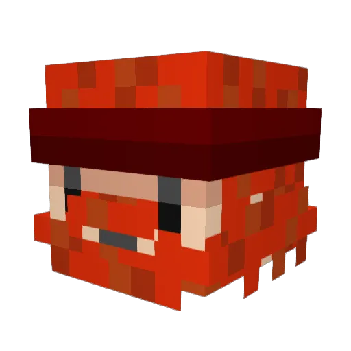Chineseallum Minecraft avatar head, 3D render