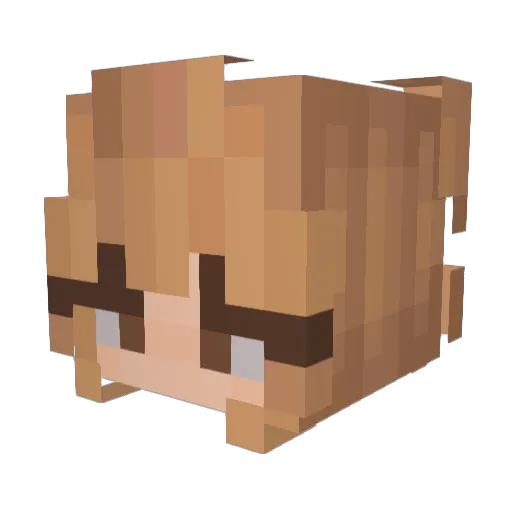 Chinesisch Minecraft avatar head, 3D render