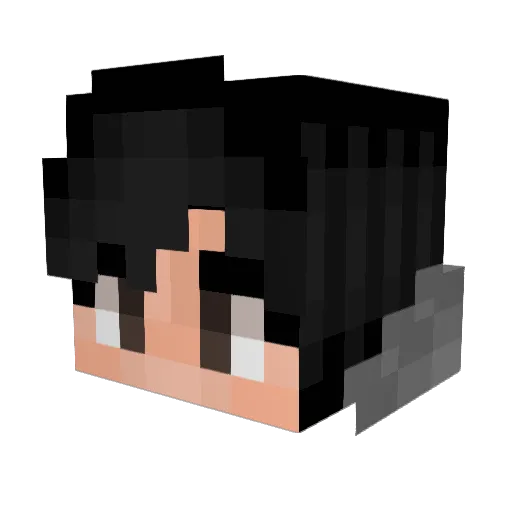 Ching_Wang Minecraft avatar head, 3D render