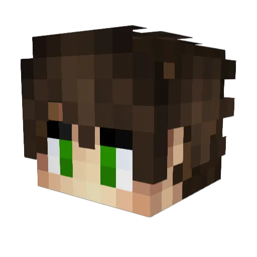 Ching_leech Minecraft avatar head, 3D render