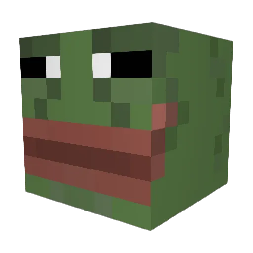 Chingbb Minecraft avatar head, 3D render