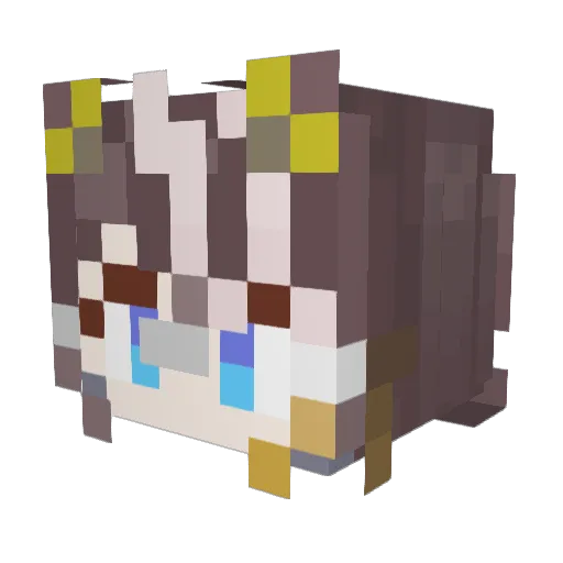 Chingching21 Minecraft avatar head, 3D render