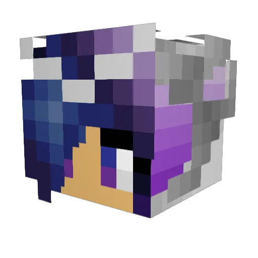Chingus02 Minecraft avatar head, 3D render