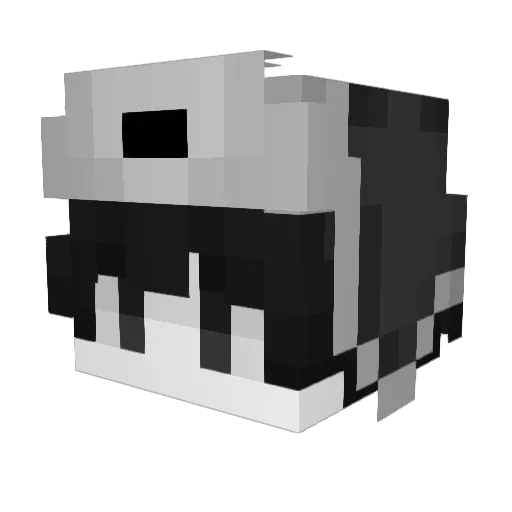 Chinnap Minecraft avatar head, 3D render