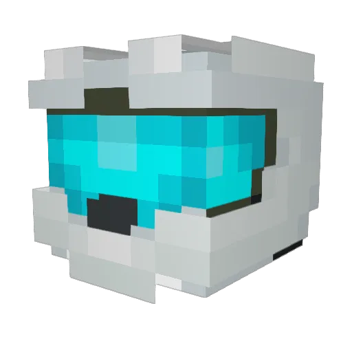 Chinnnny Minecraft avatar head, 3D render