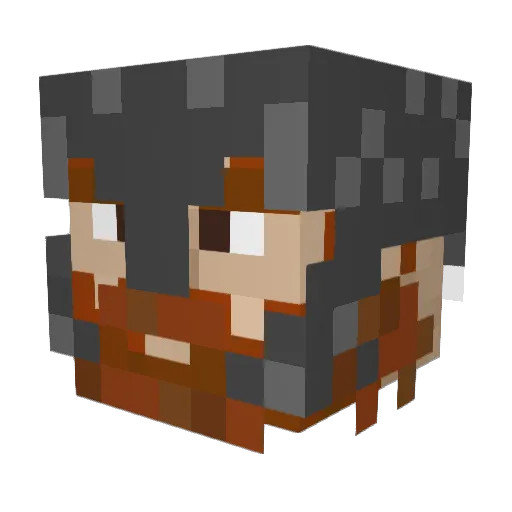 Chinokahn Minecraft avatar head, 3D render