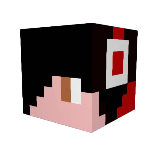 Chinomil Minecraft avatar head, 3D render