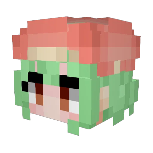 ChinookRob Minecraft avatar head, 3D render