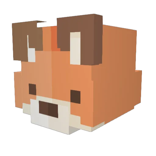 Chinoooo Minecraft avatar head, 3D render