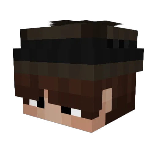 Chinozin Minecraft avatar head, 3D render