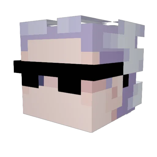 Chinrieta Minecraft avatar head, 3D render