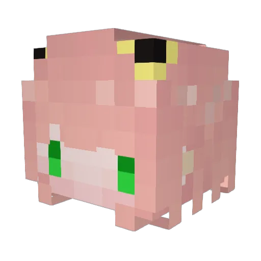 Chintine Minecraft avatar head, 3D render