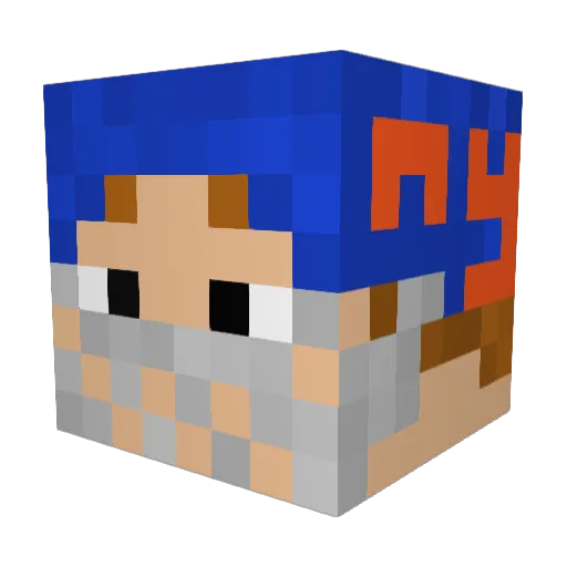Chinxy Minecraft avatar head, 3D render