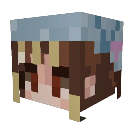 Chio_cho1 Minecraft avatar head, 3D render