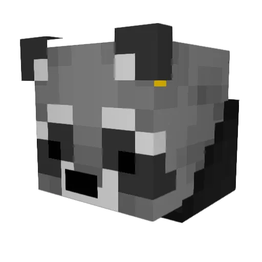 ChipAHusky Minecraft avatar head, 3D render
