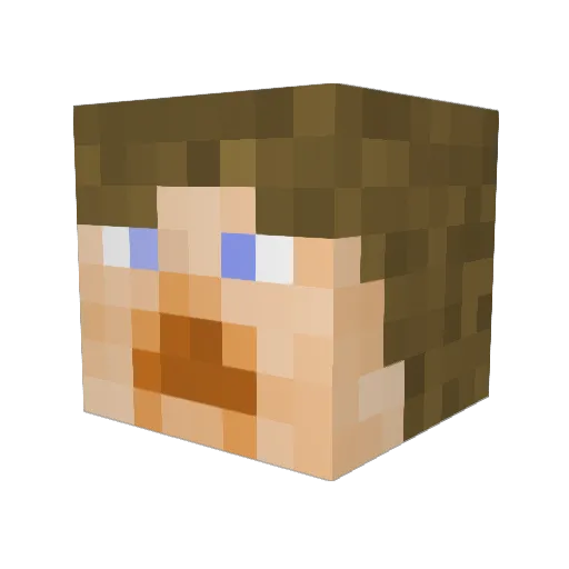 ChipMapping Minecraft avatar head, 3D render