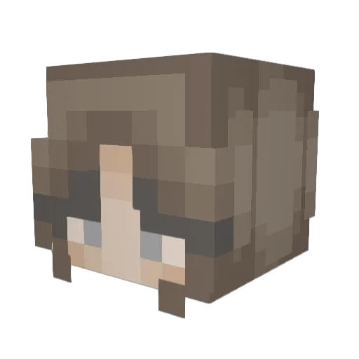 Chip_2 Minecraft avatar head, 3D render