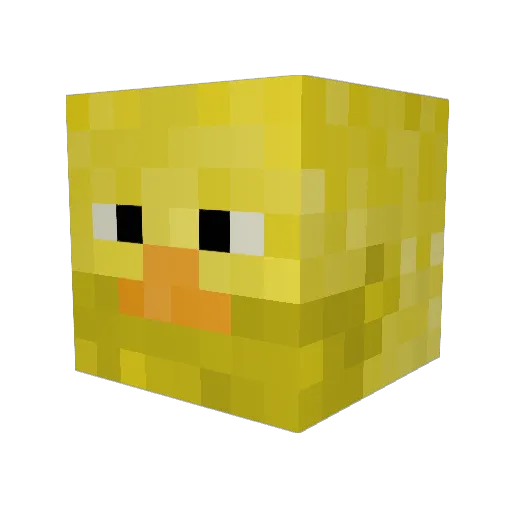 ChipandQueso Minecraft avatar head, 3D render