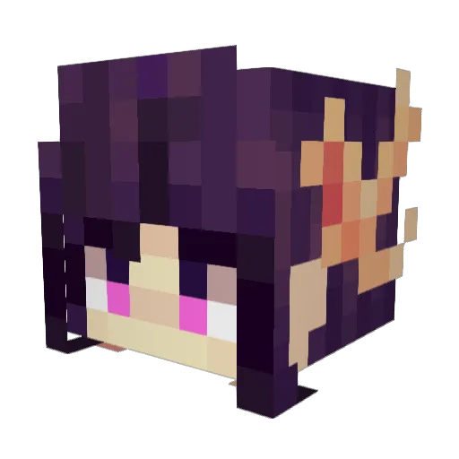 Chipel Minecraft avatar head, 3D render