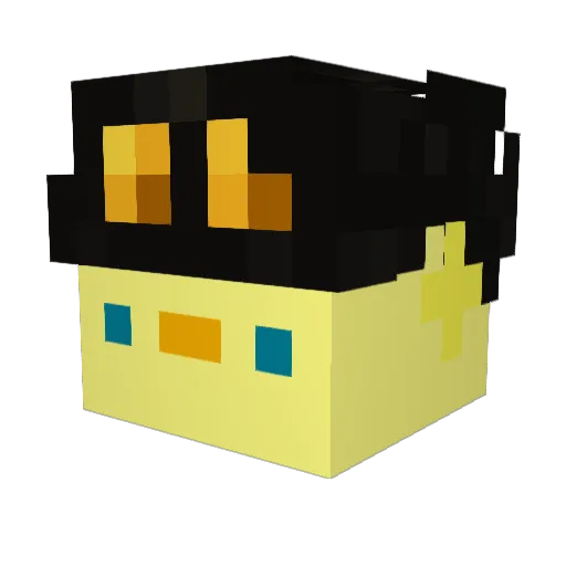 Chiphozi Minecraft avatar head, 3D render