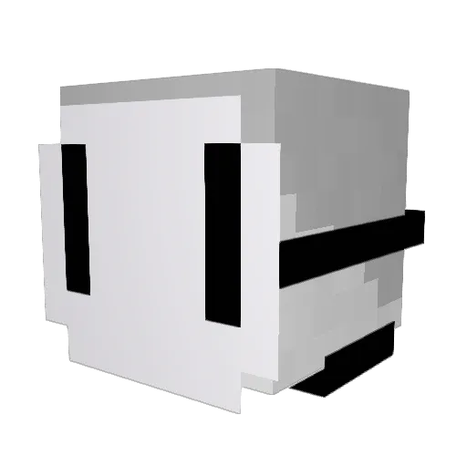 ChipiCha Minecraft avatar head, 3D render