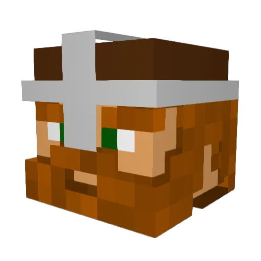 Chipochek Minecraft avatar head, 3D render
