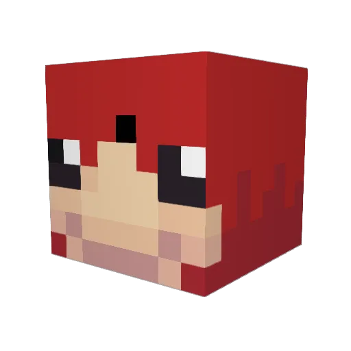 ChippChipp Minecraft avatar head, 3D render