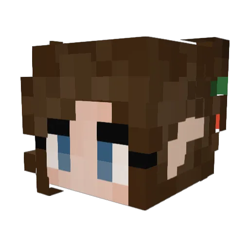 Chipped_Cherry Minecraft avatar head, 3D render