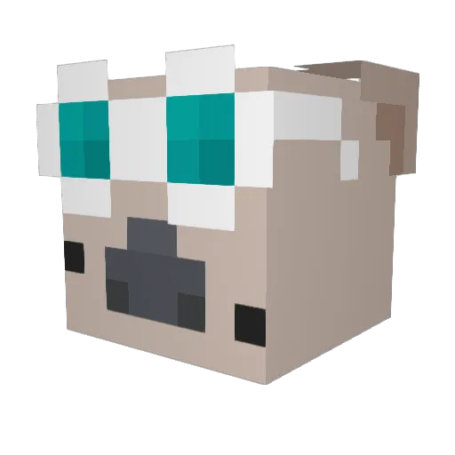 Chipper_08 Minecraft avatar head, 3D render