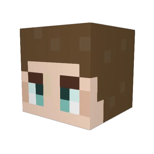 Chippitsaur Minecraft avatar head, 3D render