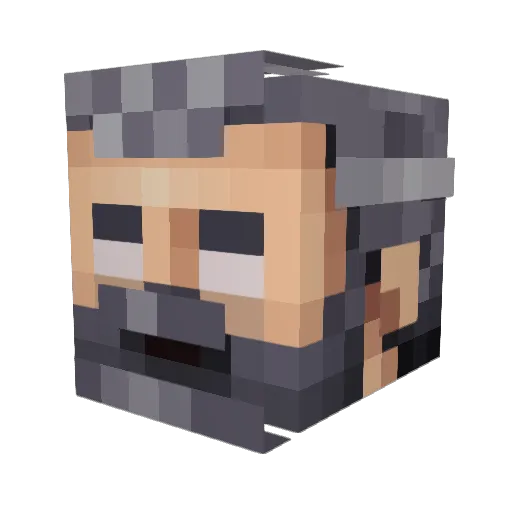 Chipps_Dubbo Minecraft avatar head, 3D render
