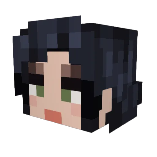 ChippuUwU Minecraft avatar head, 3D render