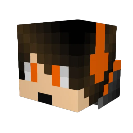 Chipra Minecraft avatar head, 3D render
