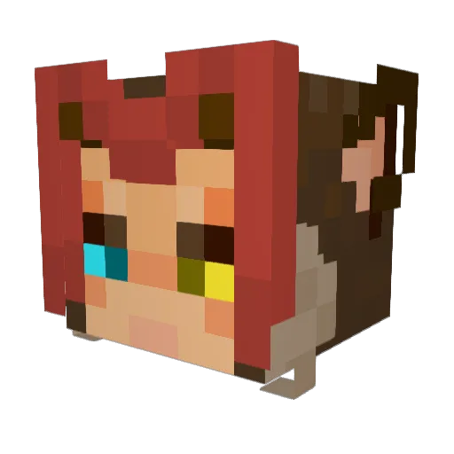 ChipsDebro Minecraft avatar head, 3D render