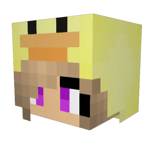 ChipsLover Minecraft avatar head, 3D render