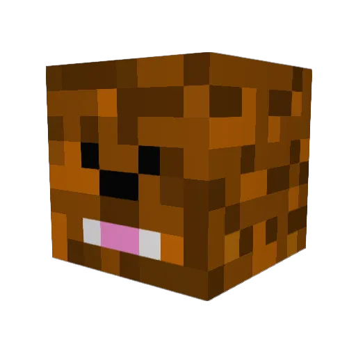 Chipsfinger Minecraft avatar head, 3D render