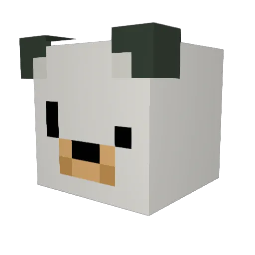 Chipte Minecraft avatar head, 3D render
