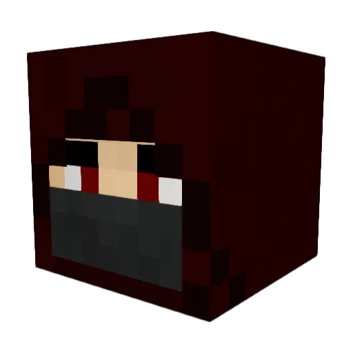 Chipumunk Minecraft avatar head, 3D render