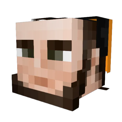 ChipyFA Minecraft avatar head, 3D render