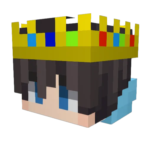 Chipzon Minecraft avatar head, 3D render