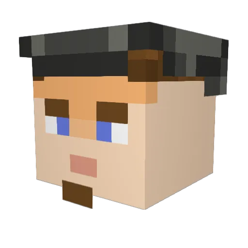 ChiqenWingKing Minecraft avatar head, 3D render