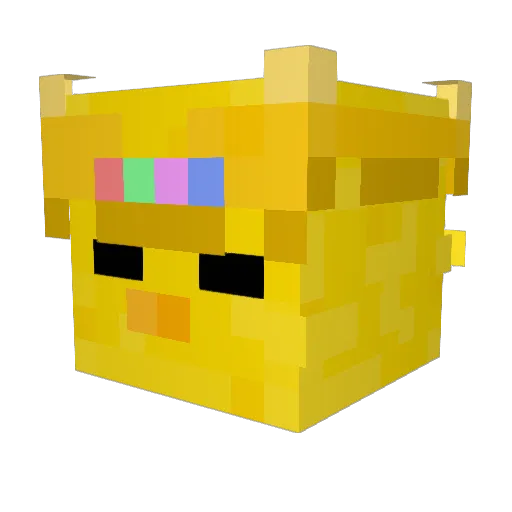 Chiqey Minecraft avatar head, 3D render
