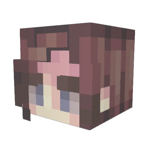 Chiqnn Minecraft avatar head, 3D render