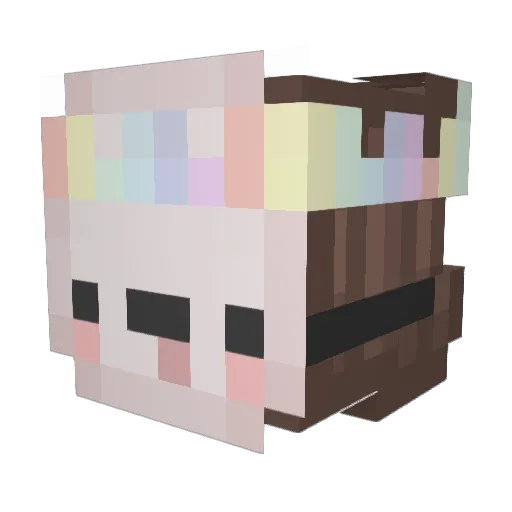 Chira23 Minecraft avatar head, 3D render
