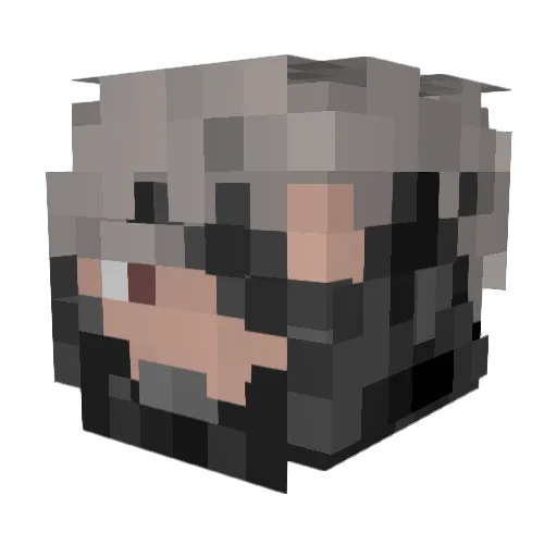Chirabaru Minecraft avatar head, 3D render
