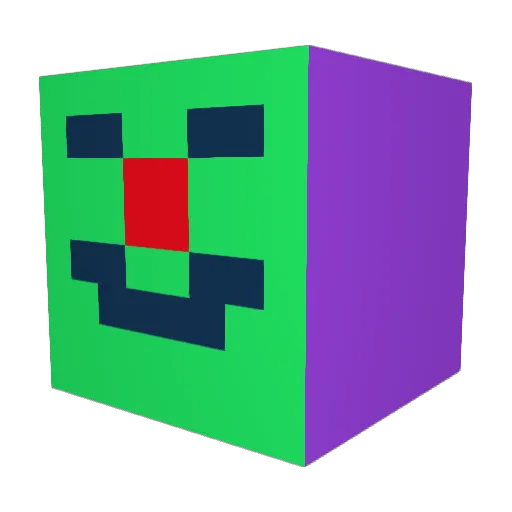 Chirmz Minecraft avatar head, 3D render