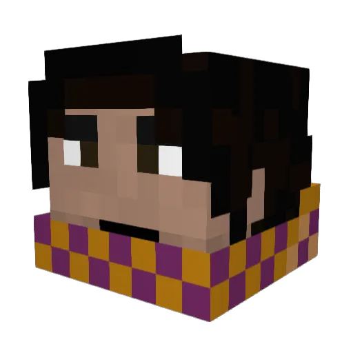 Chiron007 Minecraft avatar head, 3D render