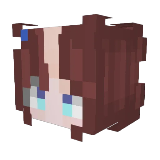 Chiroru33 Minecraft avatar head, 3D render