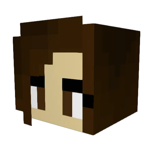 ChirpN Minecraft avatar head, 3D render